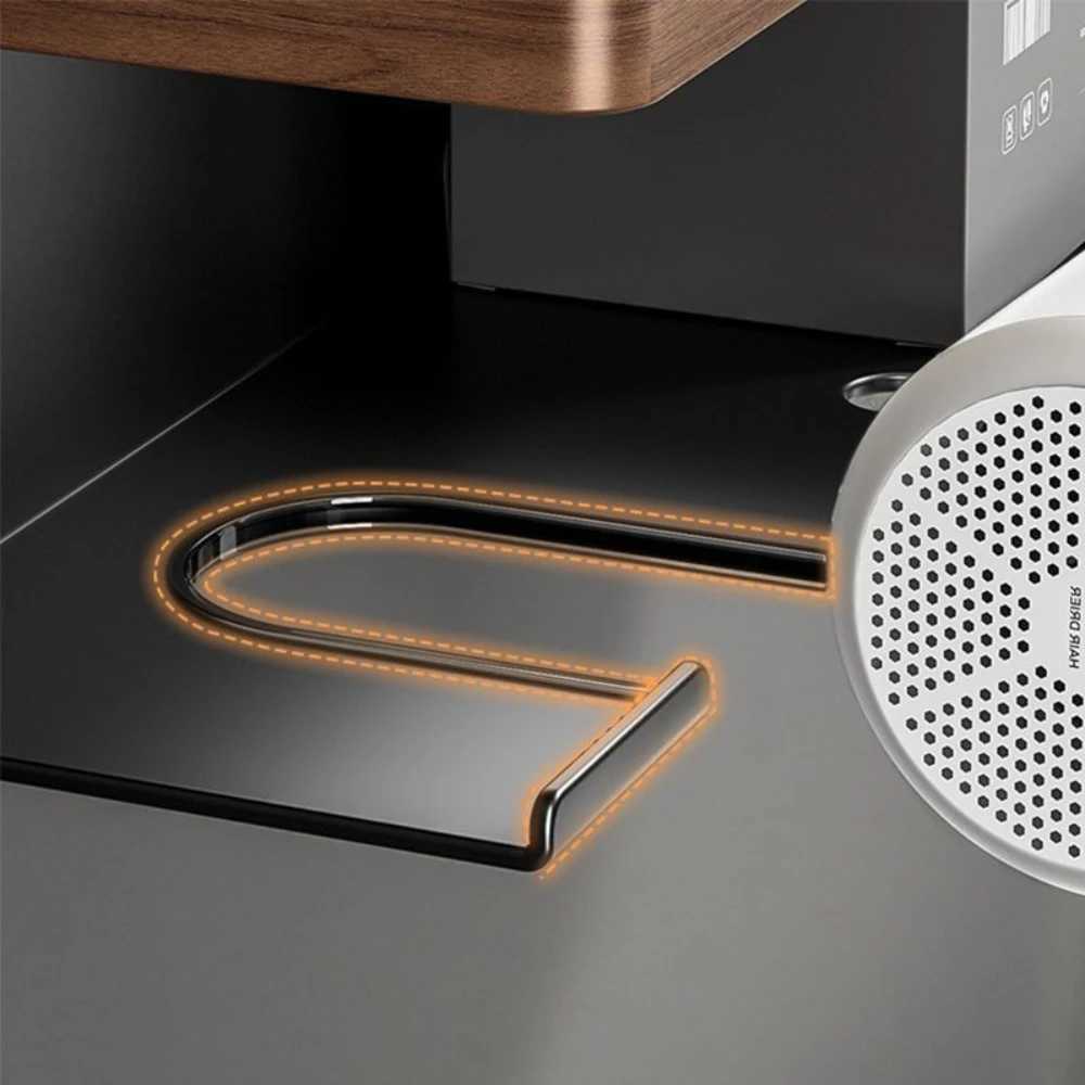 Hair Dryers Hair Dryer Holder Wall Mounted wall-mounted punch-free solid wood storage rack hair dryer rack bathroom hair dryer storage shelf 240401