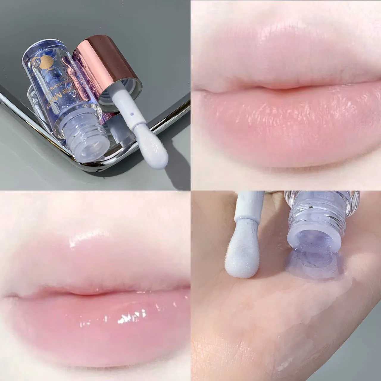 Watermelon transparent jelly lip gloss moisturizing bright lip gloss non sticky transparent gloss lip glacier lipstick makeup W241101