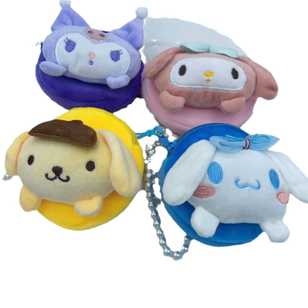 Plush Card Pearl Hanging Rope Women's Designer Small Wallet Coin Bag Card Bag