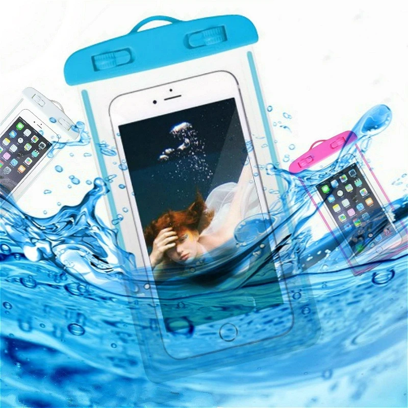 Universal Mobile Phone Transparent Waterproof Bag Three-Layer Sealed Drifting Beach Fishing Underwater 2025 new 6 inch Swimming Dry Bag