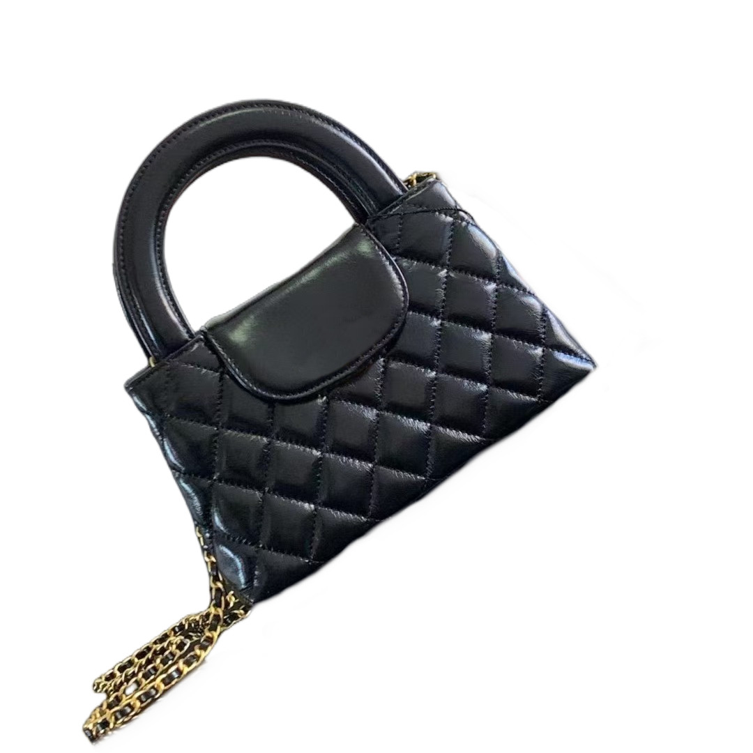 Designer lettered Leather Women's Shoulder Black Chain Mirror Quality Classic Bag High quality Luxury handbag Luxury Genuine leather handbag tote Cross body bag