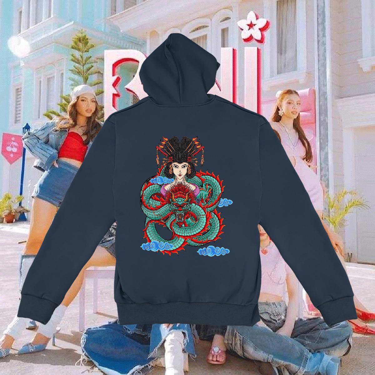 2024 Hoodie Custom Anime Comfortable Men Clothes Hoodie Top Hoody Home Outdoor Velvet Thick Breathable Hooded Collar