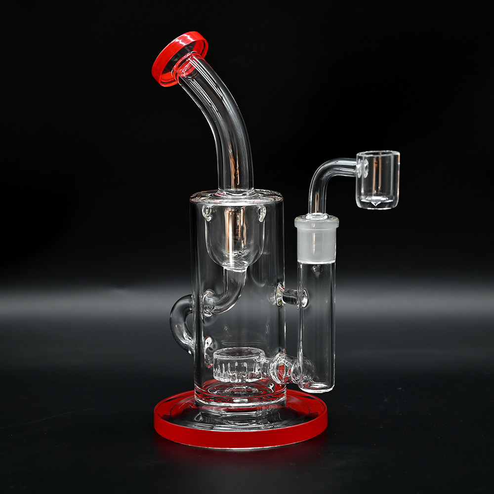 Glass Percolator Bong,Recycler glass Dab Rigs With Quartz banger,Color Percolator Glass pipes,Borosilicate Glass Water Pipes,Smoking Accessaries,Hippi