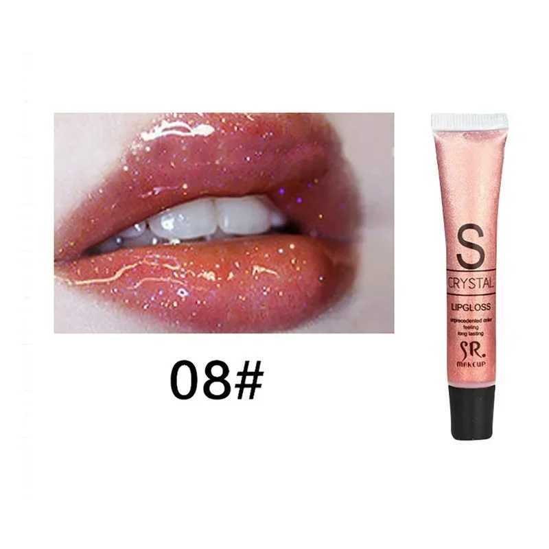 Jelly glitter liquid lipstick 12 color long-lasting nude moisturizing juicy shimmering lip gloss party sexy lipstick cosmetics W241101