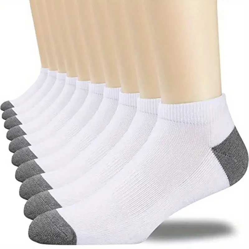 10/20/30 Pairs of Mens Fashionable Color Blocked Low Cut Breathable and Comfortable Sweat Absorbing Outdoor Mens LX241102