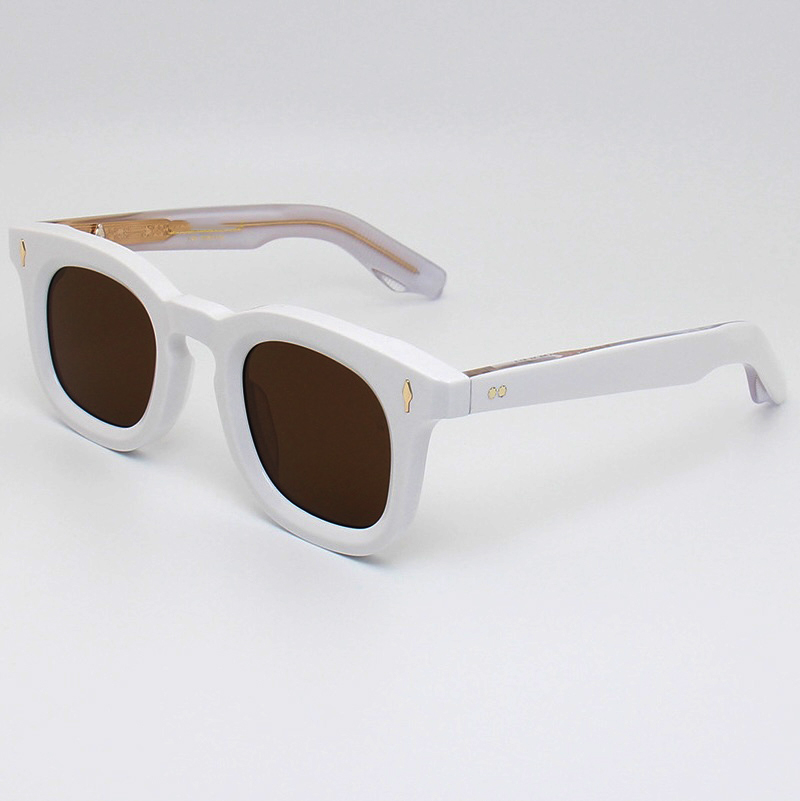 Devaux 43-27 Acetate Sunglasses Designer Handmade TOP Quality High Round Glasses Thick Retro Vintage Steampunk for Men Women Optical Handcrafted in Ja