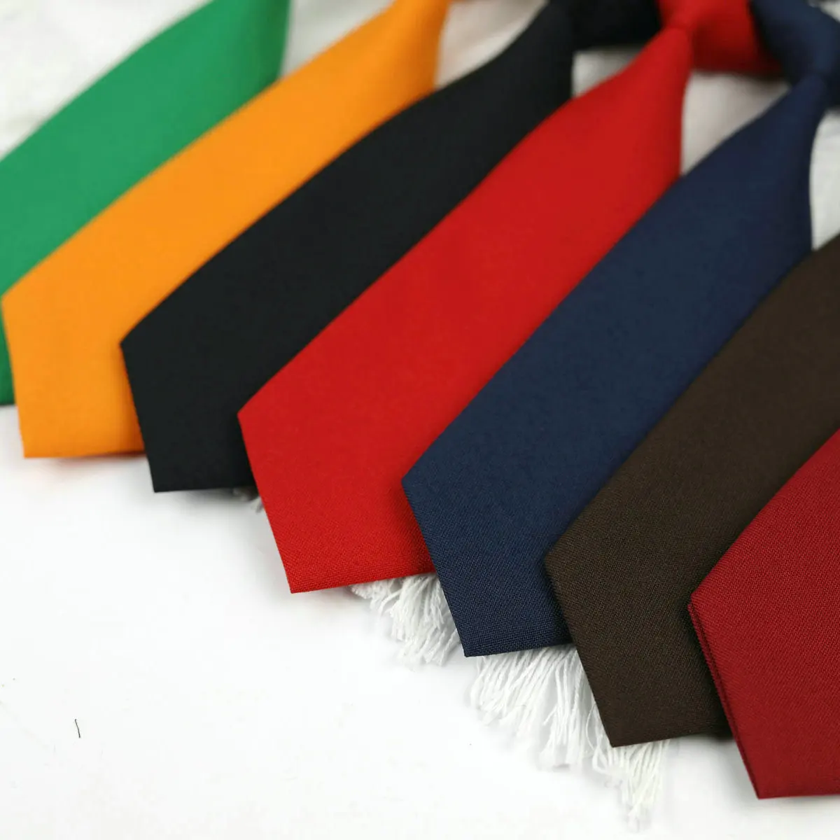 22CM Women Neckties Solid Brown Lazy Ties Kids Kindergarten Simple Short Necktie new College Uniform Neckwear Daily 2025 Shirt Gravatas