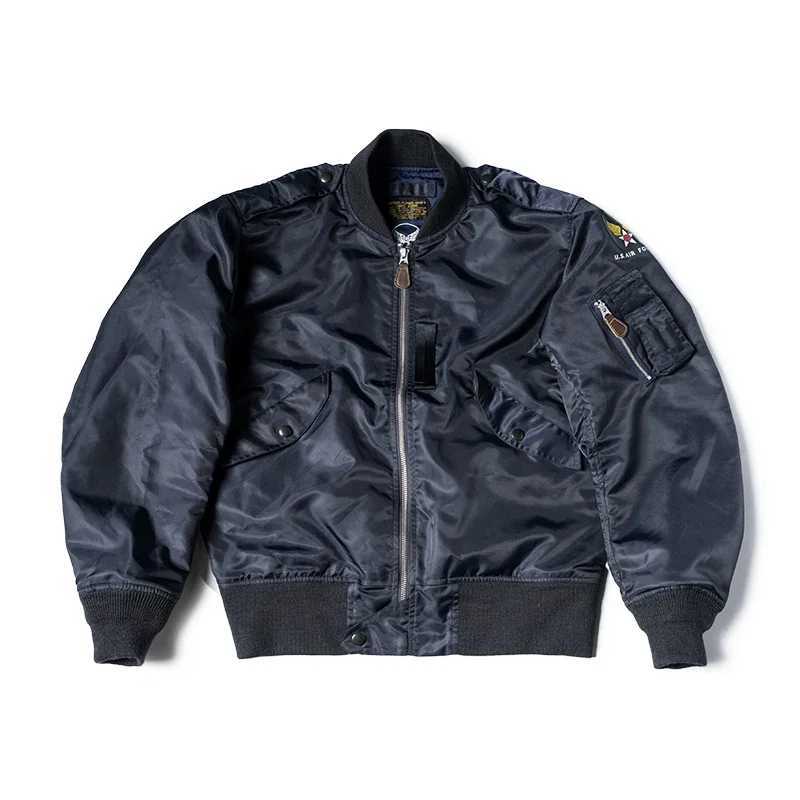 Red Bronson L-2A bomber jacket waterproof nylon military flight jacket blue W241102
