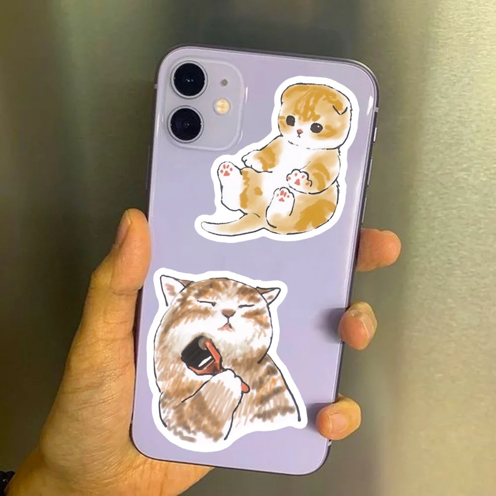 50/100pcs Cute Cat Stickers Laptop Pad Phone Lage Guitar Fridge Diary 2025 Scrapbooking Bottle Kawaii new Decal Sticker for Kids Toy