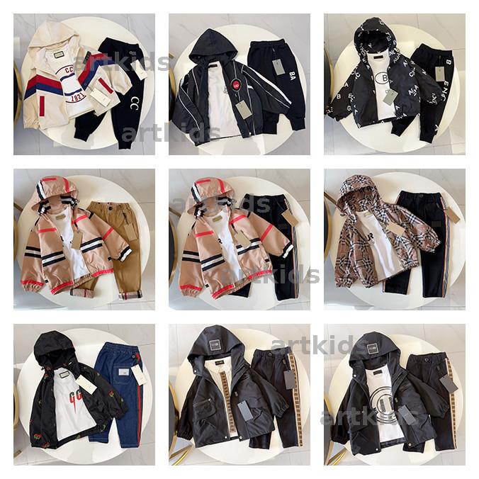 Designer Hoodies Pants Suit Kids Clothes Sets Boys Toddler Hooded Tracksuits Children Girls Loose Pullovers sweatsuits CUD2411021F8