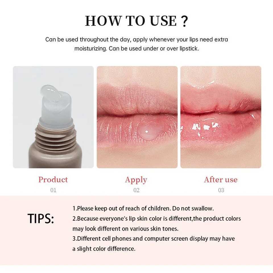 Deep moisturizing lipstick gloss lasting liquid lipstick transparent coffee nourishing reduce lip line lip care W241101