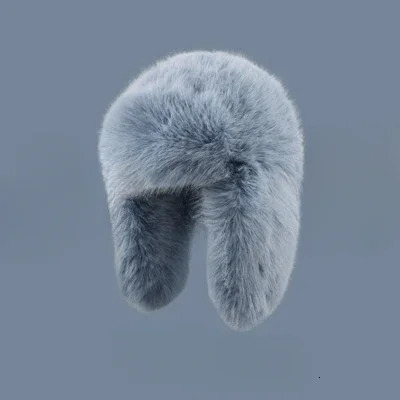 Artificial fur winter womens hat windproof hunting hat warm thick skiing Russian hat with ear muffs Ushaka plush bomber hat 241031