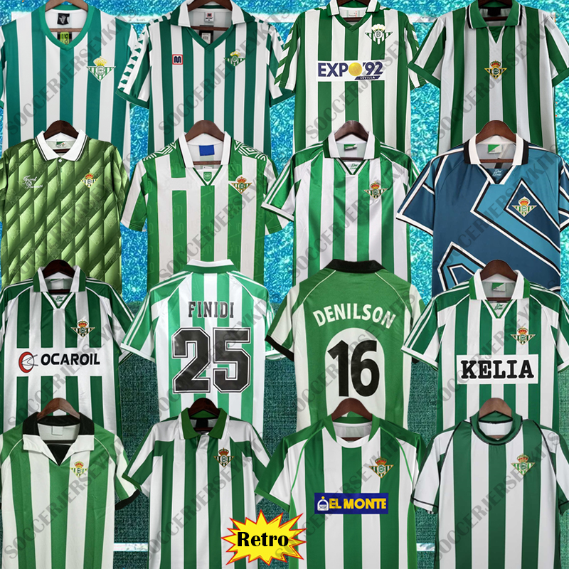 real betis retro shirts Retro soccer Jerseys classic vintage long sleeve football shirts ALFONSO BETIS JOAQUIN DENILSON chandal 76 77 88 89 90 91 92 93 94 95 96 97 98 99