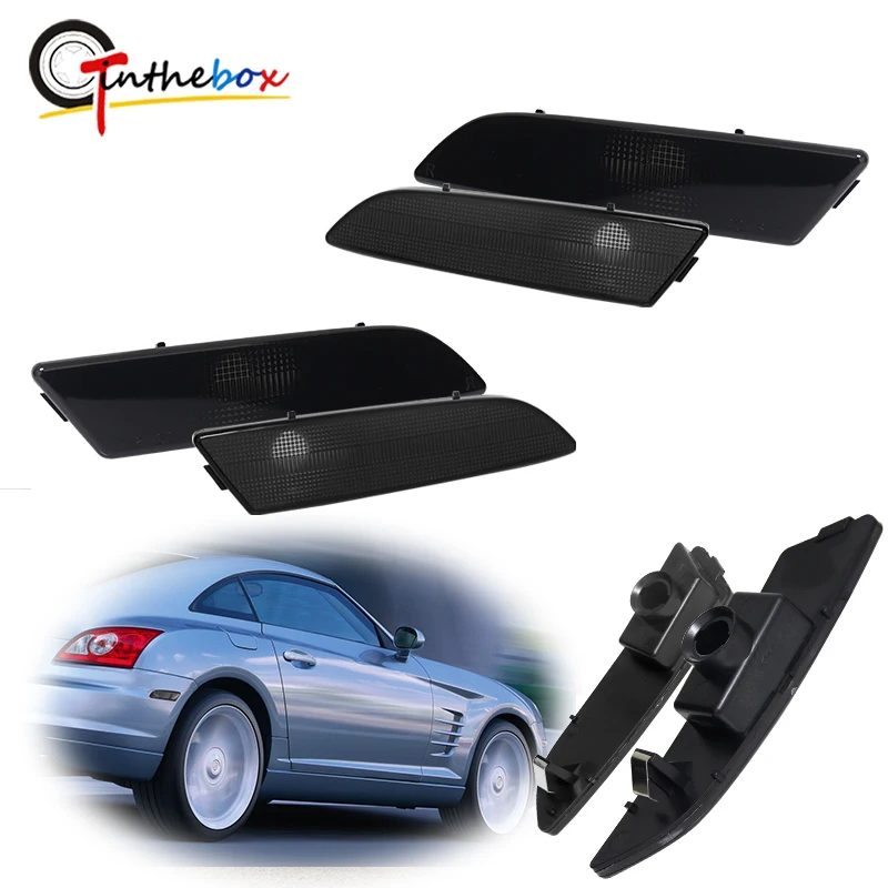 Gtinthebox Car Front / Rear Bumper Side Marker Light Housing Shells For Chrysler Crossfire 2004-2008 Turn Signal Light, No Bulb