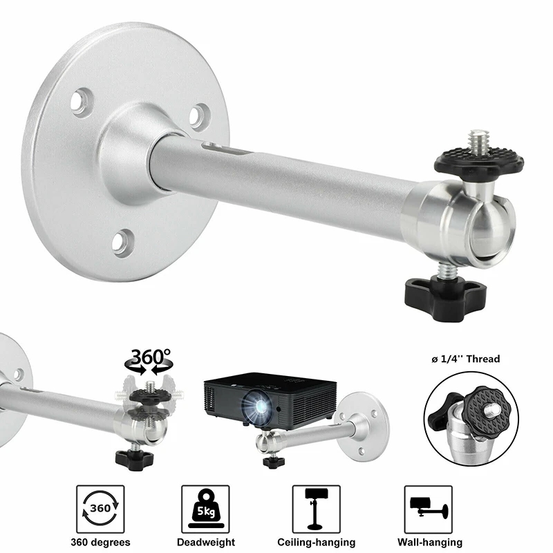 ZDSSY Mini Projector Wall Mount Stand Ceiling Bracket Holder for YG300 J15 P62 Mini LED DLP Projector DV Security Camera