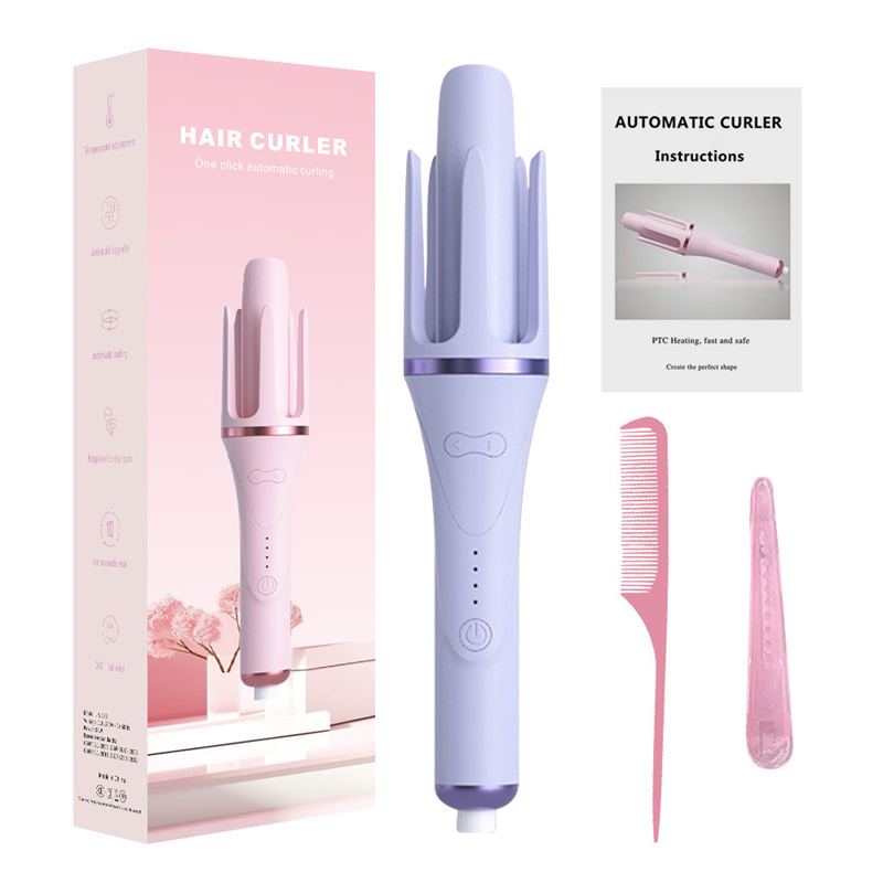 32mm Auto Curler, Iron With 4 Temperature , Automatic Shut-off, Anti-scald, Anti-tangle Rotating Curling Wand For Hair Styling Rizador Giratorio Para 