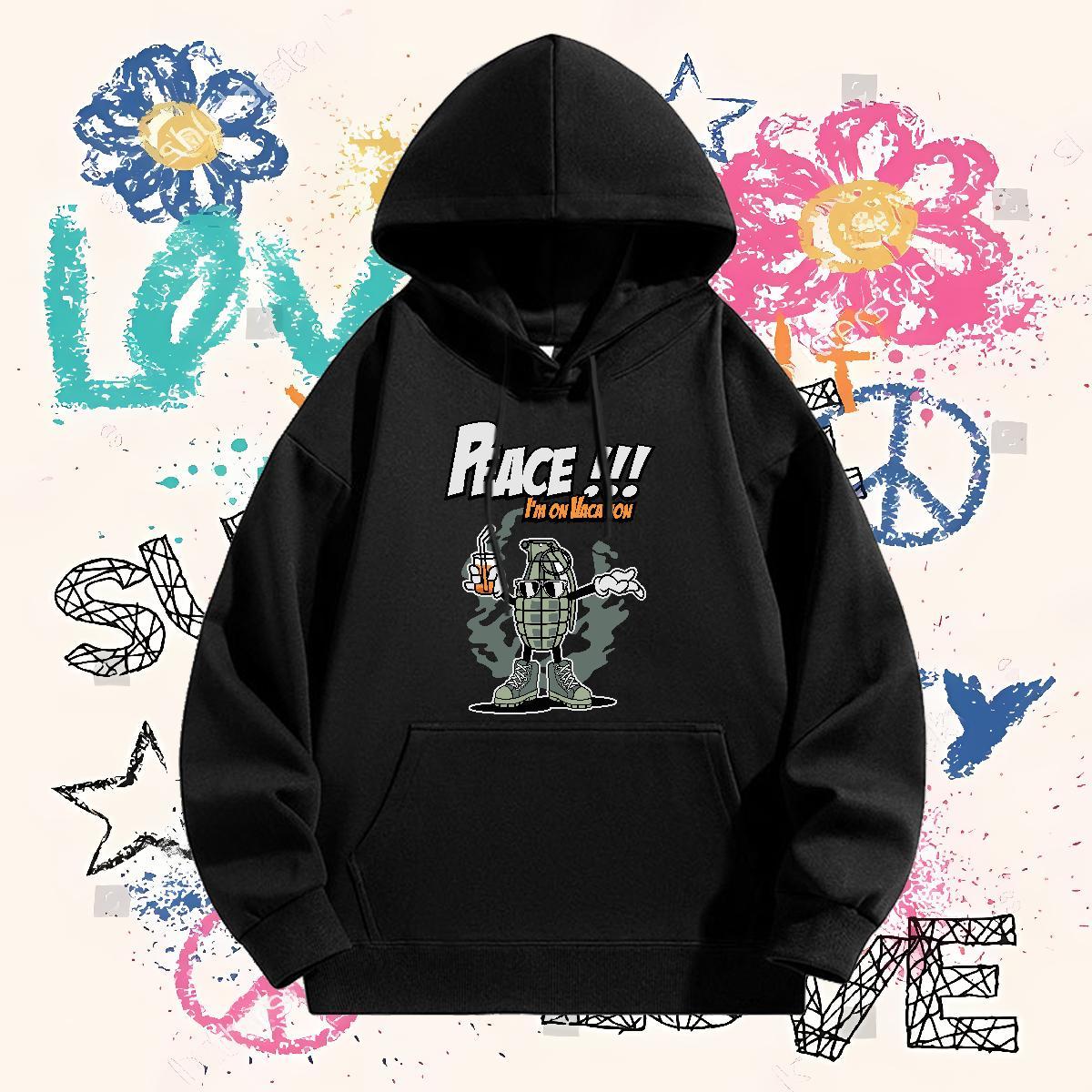 Classic Casual Hoodie Men Breathable Drawstring Loose Hoodie Pullover Custom Big Size Tops Pullover Hoodie Sport Velvet Thick