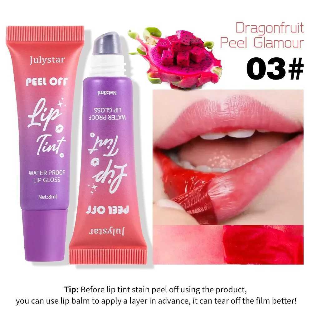 6 colors tear lip glacier fruit matte liquid lipstick coloring dye waterproof lip color durable makeup peeling cosmetics W241101