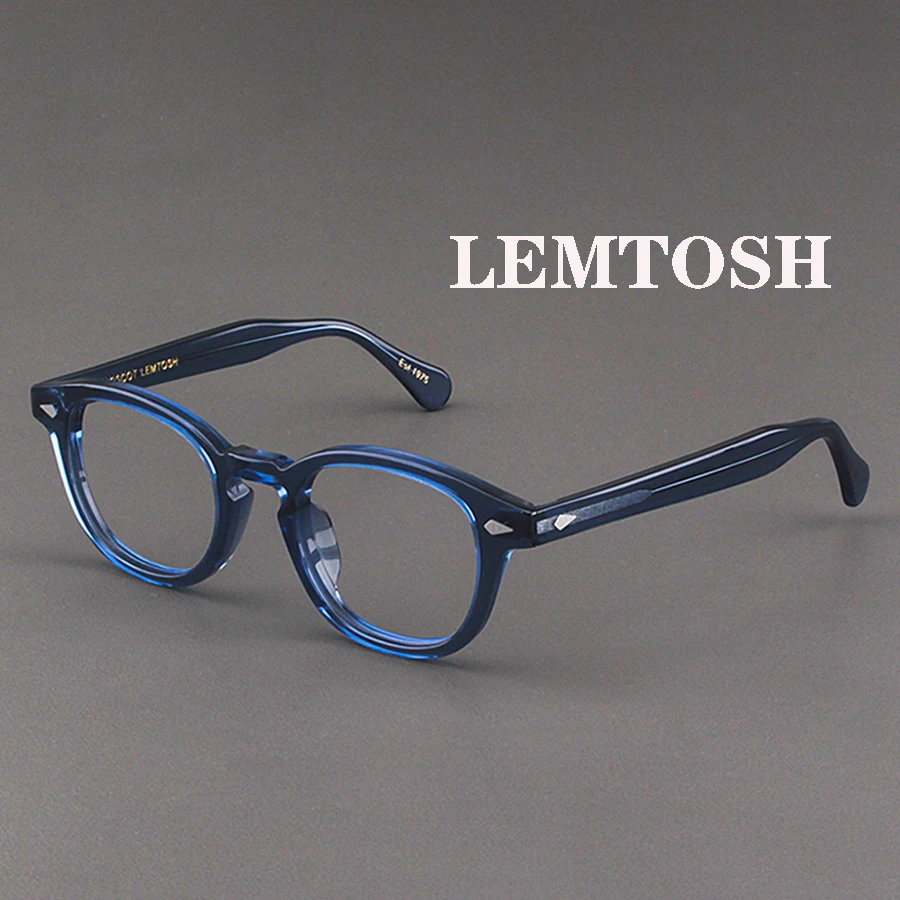 Optical Eyeglasses Frame Men Women Johnny Depp LEMTOSH Vintage Glasses Computer Acetate Spectacle Frame For Male Clear Lens