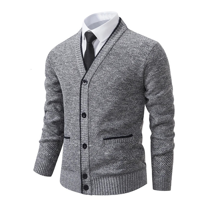 Mens knitted cardigan casual Vneck autumn and winter sweater coat 241024