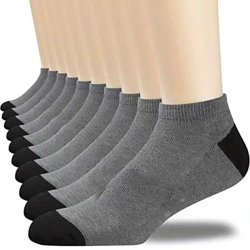 10/20/30 Pairs of Mens Fashionable Color Blocked Low Cut Breathable and Comfortable Sweat Absorbing Outdoor Mens LX241102