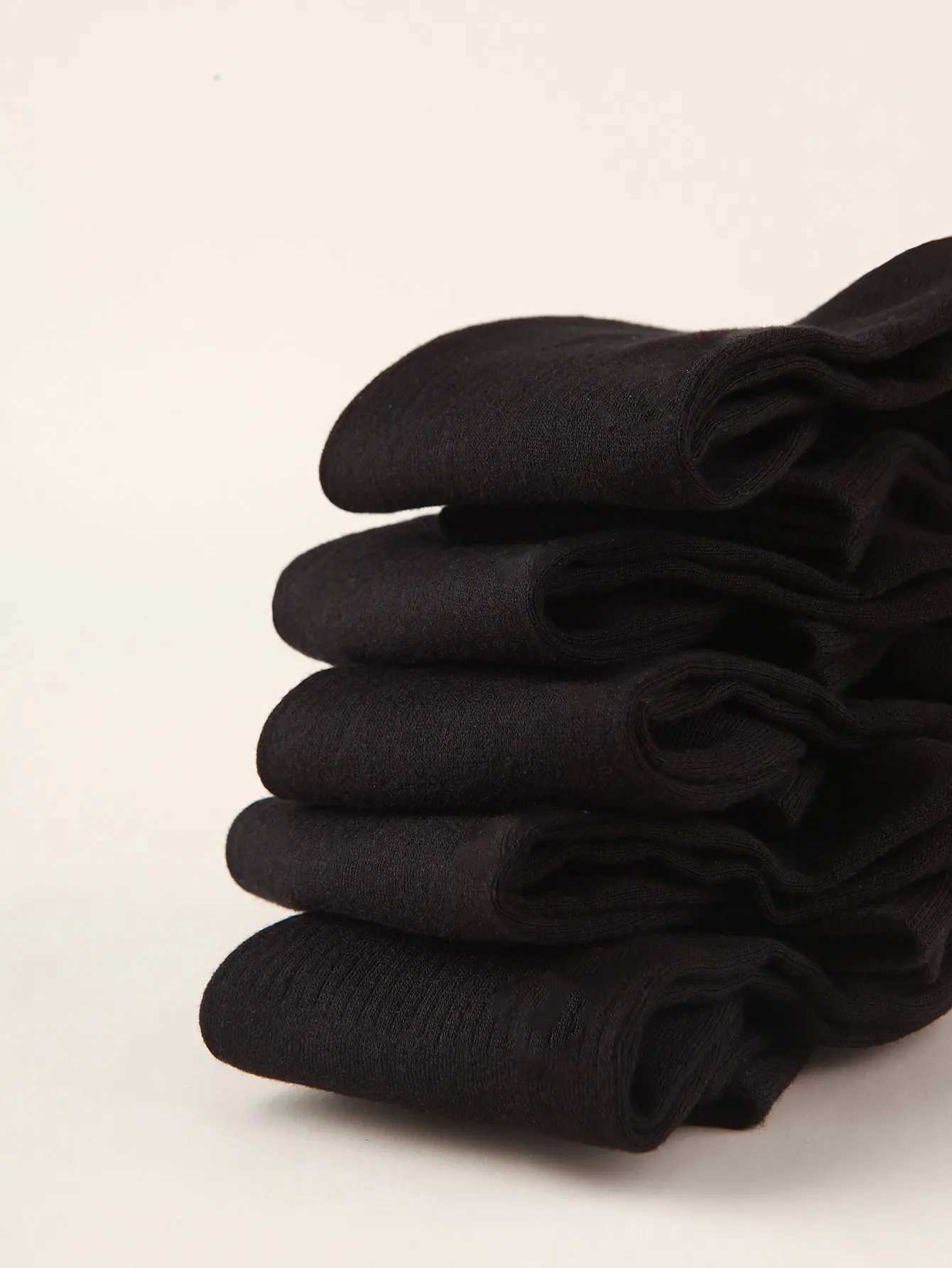 6 pairs of mens solid color mid tube mens long tube anti odor business long black all white LX241102