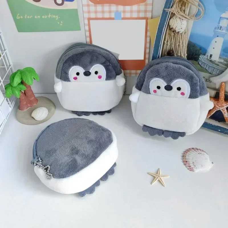 Animal Shape Plush Coin purse Headphe Bag Zipper Mey Duck Women Coin Wallet Bag Kai Card Key Mey Coin Purse Bags GiftXJ241111