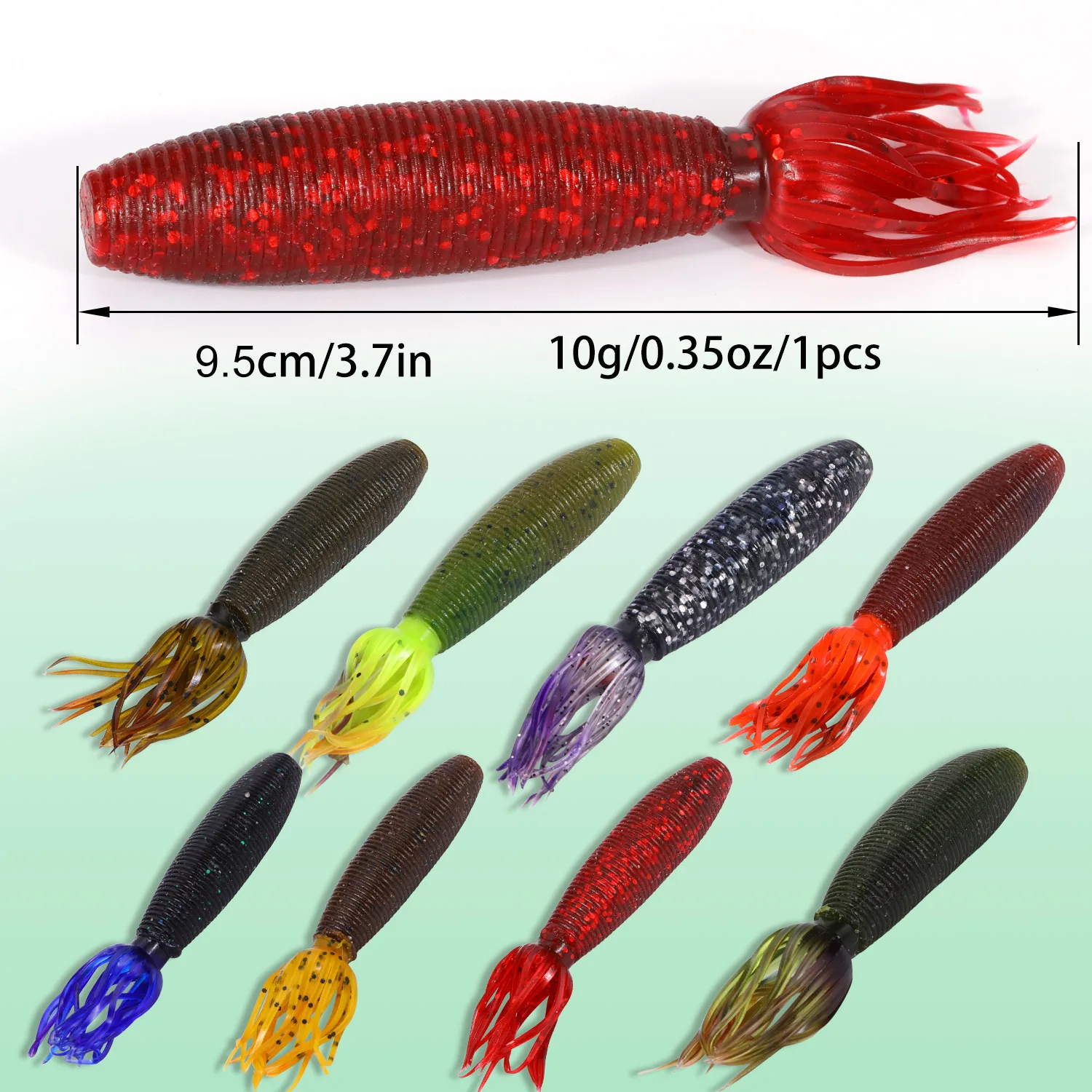 Sougayilang 5pcs Soft Bait Jigging Wobblers Silicone Artificial Swimbait 10g 95mm Soft Fishing Lure Bass Carp Pesca Tackle
