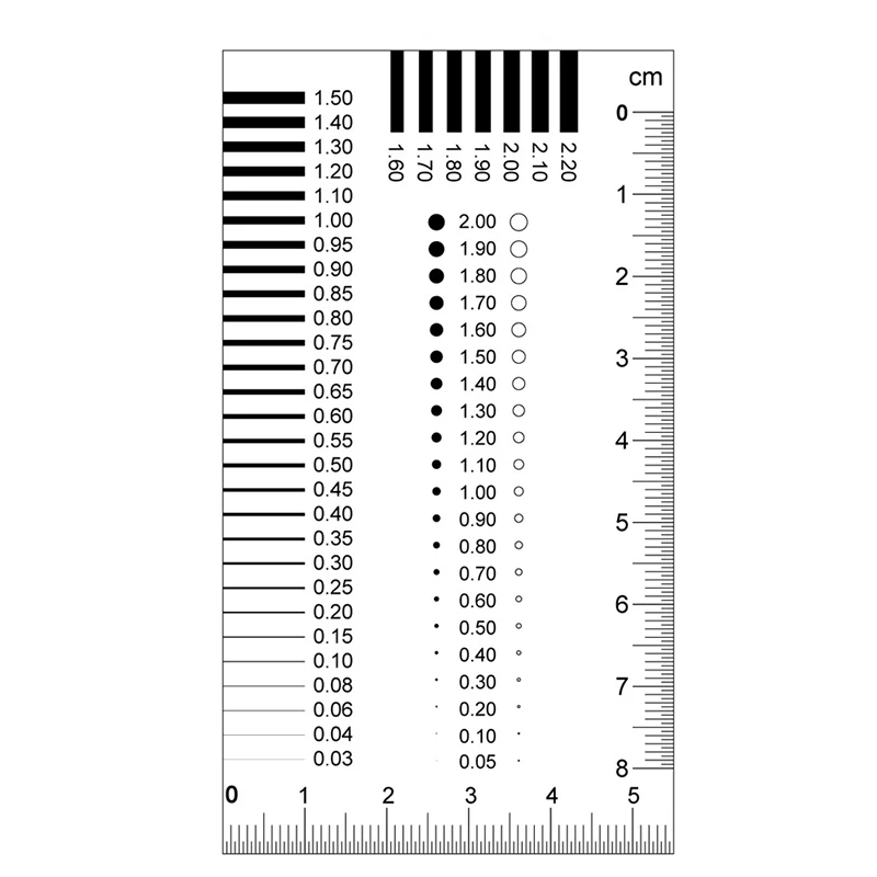Measuring Pass Badge 2025 Gauge Stain Card Point new Gauge Wire Gauge Transparent Film Ruler Stain Crack Contrast Ruler Wholesale Gifts