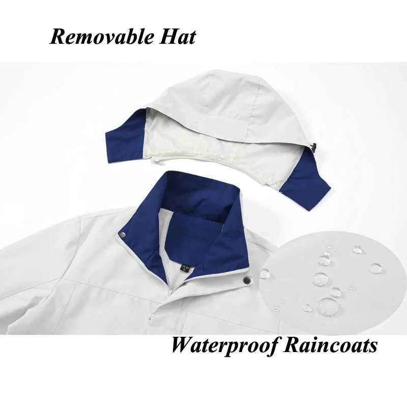 Autumn mens mountain skiing jacket waterproof raincoat mens outdoor sports jacket breathable hooded jacket W241102