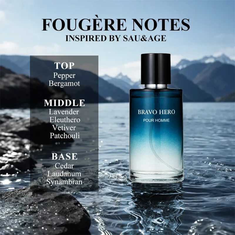100ML 3.4FL. OZ Feronomas Mens perfume Fougere Notes Lavender Cedar perfume Durable perfume HombreW241102