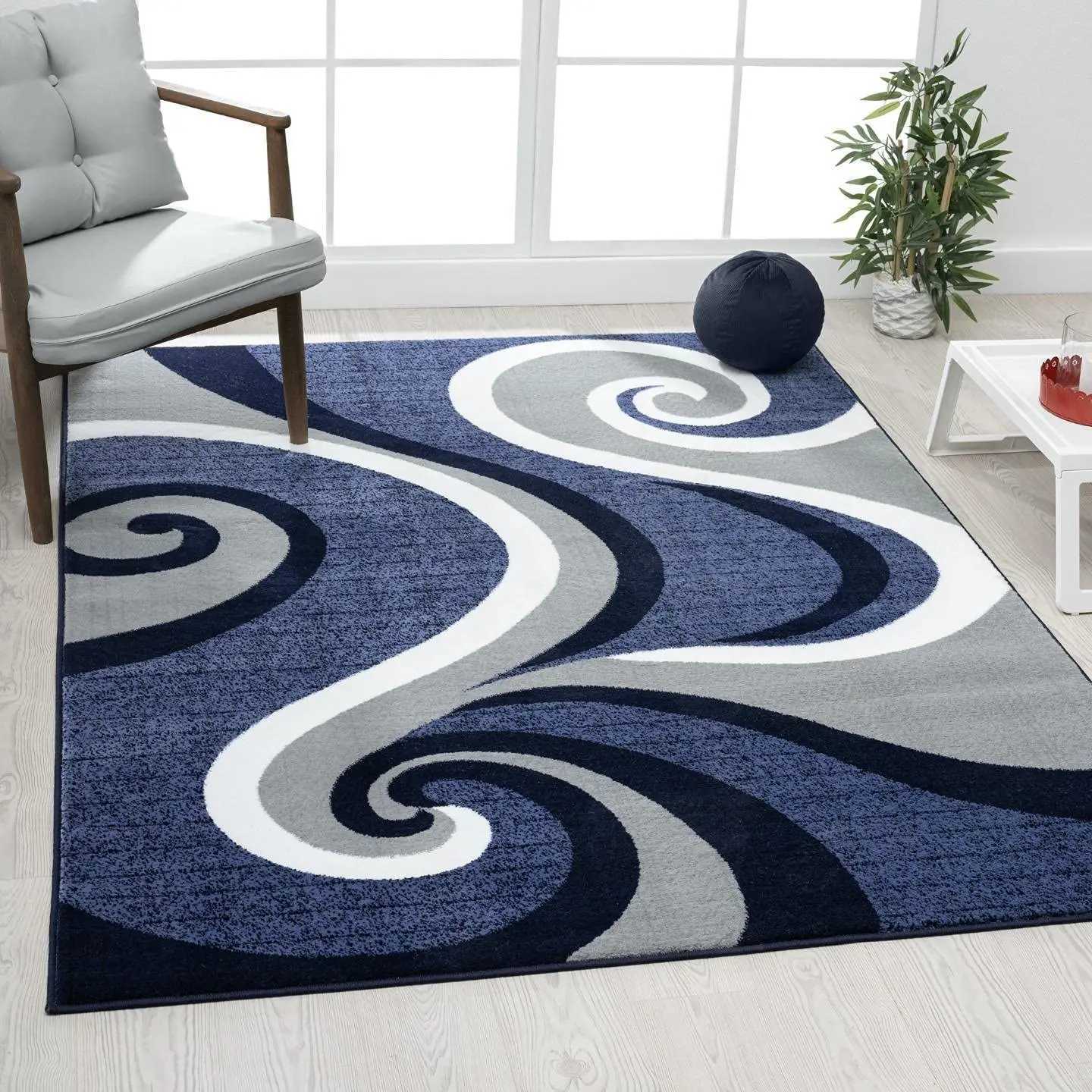 Modern Swirl Design Carpet for Living Room Luxury Home Decor Sofa Table Large Area Rugs Bedrooms Childrens Play Mat AlfombraXJ241101