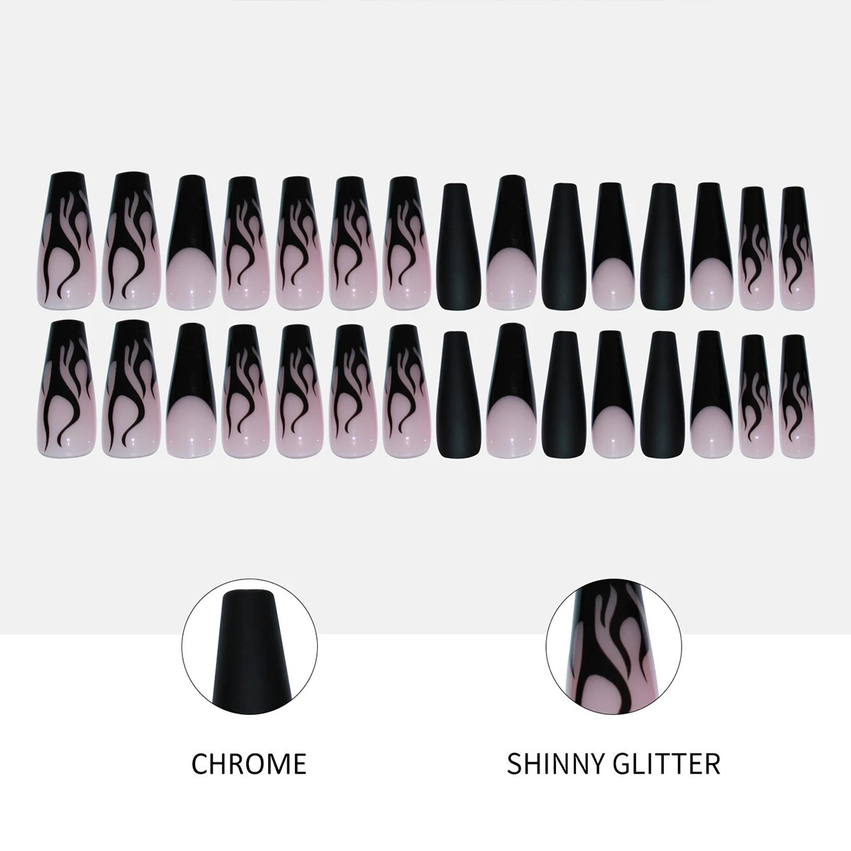 Aokitec Pressing Fake Nails Halloween Wearable Long Vacation Removable Full Cover Nail Tip Christmas DIY Hand Tool 241031