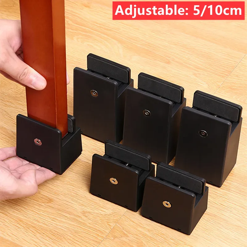 Adjustable Chair Feet Riser new Screw Clamp 2/4 2025 Inch Height Heavy Duty Sofa Tables Bed Furniture Risers Square Round Chair Legs