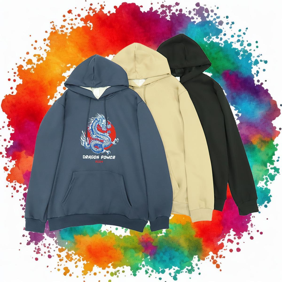 2024 DIY Women Hoodie Tops Pullover Hoodie High Quality Hoodie for Man Woman Plus Size Cartoon Thick Plush Long Sleeve Soft Beach
