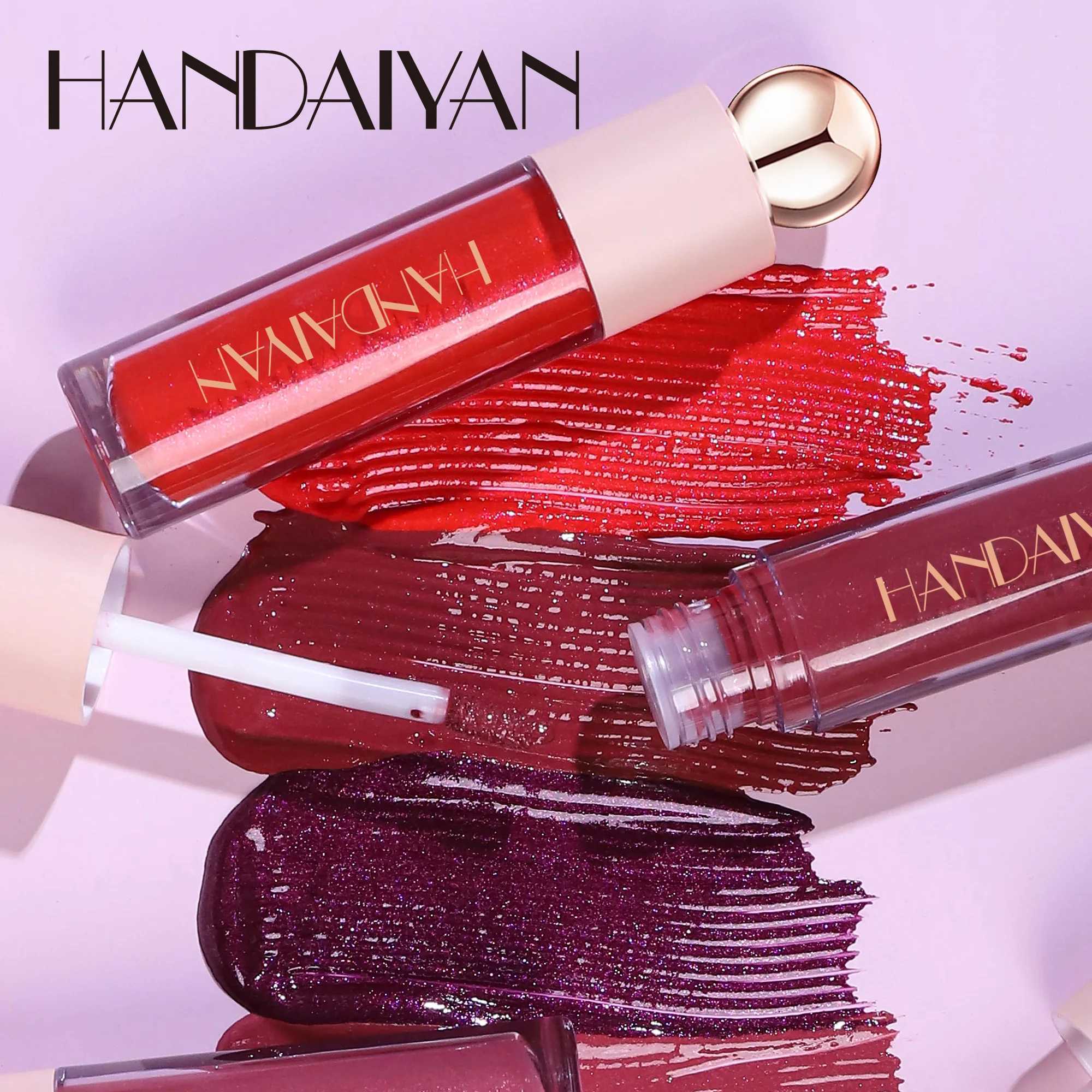 HANDAIYAN 8 Glossy shiny metal natural rodless cup durable waterproof liquid lipstick party cosmetics W241101