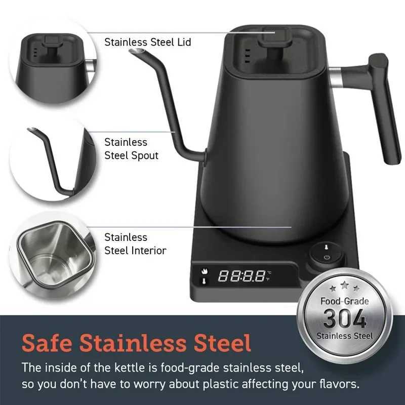 Gooseneck electric kettle with temperature control electric coffee pot for coffee and teapot coffee pot 110V/220V Y241102