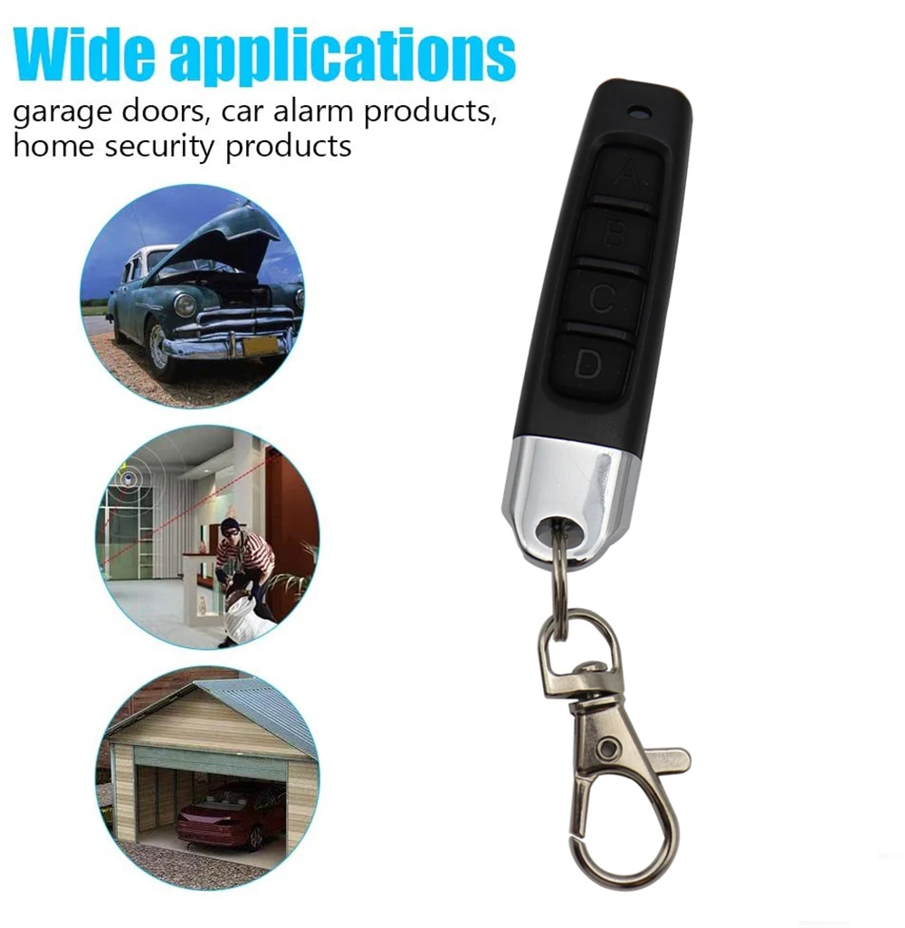 Door Remote Control 433Mhz Universal 4 Keys Copy Garage Remote Control Cloning Electric Gate Remote Controller ddmysmile Duplicator Key Smile