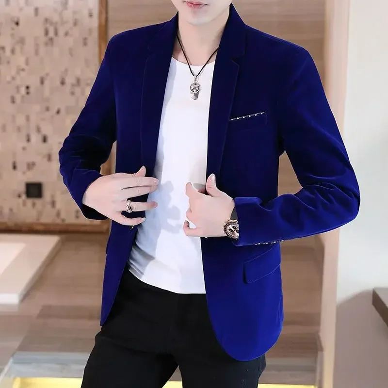 Single Breasted Dress Jackets Slim Fit Man Suits and Blazers Business Thin Jacket for Men Coats Clothing Korean Style Classic 241024
