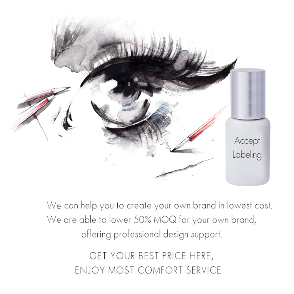 Wholesale Korea Lady Black Glue for Eyelash Extensions Fast Drying False Lash Adhesive Professional Makeup Tools Lashes Glue