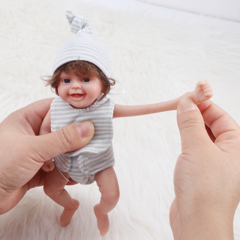 Realistic Newborn Baby Dolls Mini Cute Small Baby Silicone Full Body Dropshipping