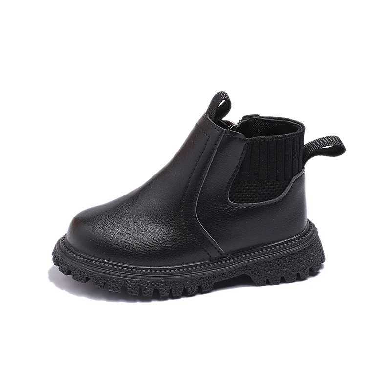 Childrens mens boots fashionable childrens ankle snow boots rubber soles warm autumn and winter side zipper childrens shoes M241102