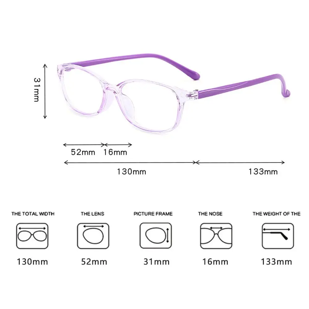 Blue Light Blocking Glasses Kids Boy Girl Square Computer Eyeglasses Clear Lens Optical Glasses Frame