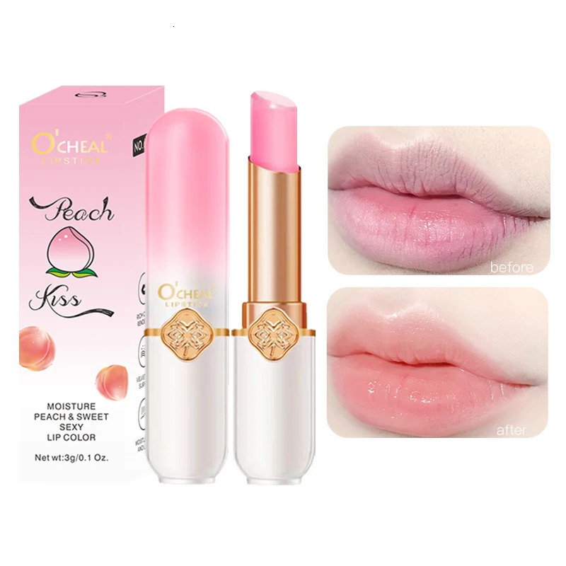 OCHEAL Colorful Fruit lipstick Peach Temperature Change lipstick Waterproof Long lasting lipstick 241031