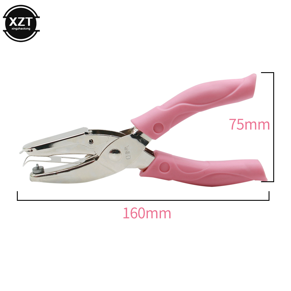 Mini Hole Punch DIY Paper Cutter Single Hole Puncher Cute Heart/Star/Circle Geometric Pattern Loose-leaf School Office Binding