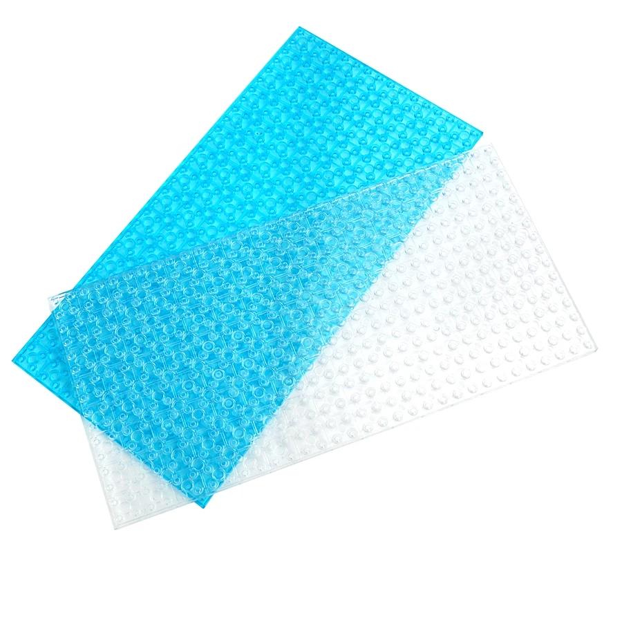 Transparent Base Plate 16x32 Dots Double-Sided Baseplate for Figures new Building Blocks Toys 2025 Kid City Plates Plastic Blocks Leduo