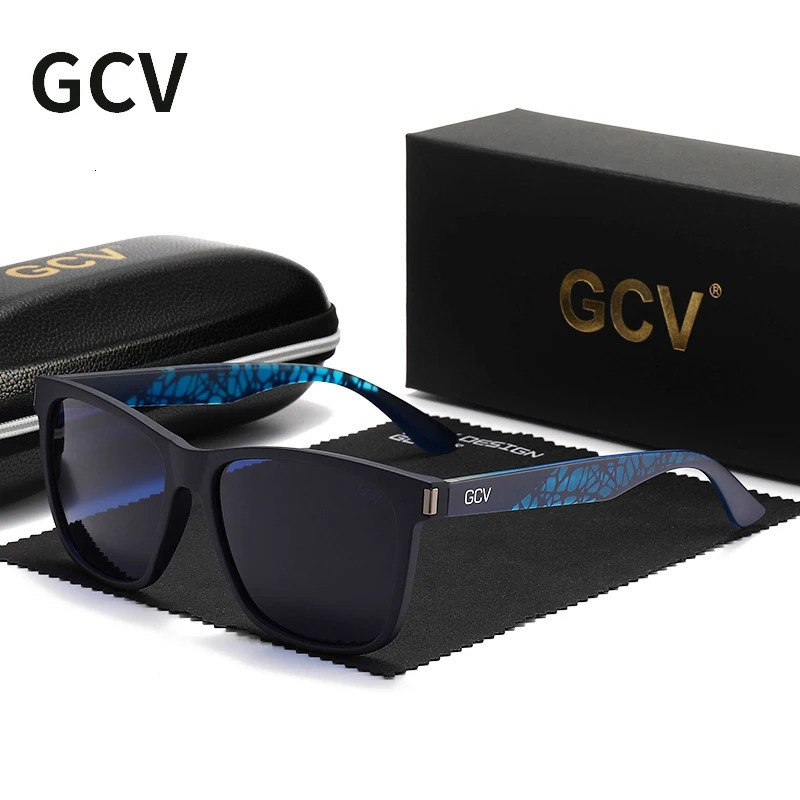 GCV Fashion n Ultralight TR90 Square Frame Polarized Mens and Womens Sunglasses Hawksbill Sports Travel 241031