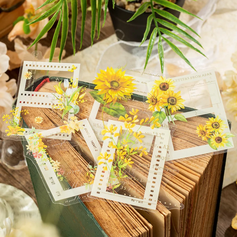 Mr. Paper 8 Style new 20pcs/bag Aesthetic Rose Sticker 2025 Creative Plants Flowers Hand Account Materials Decorative Stationery Sticker