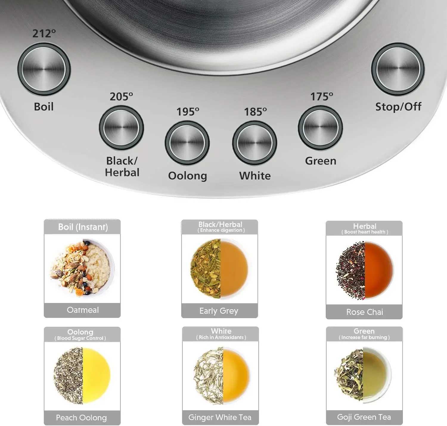 Durable 316 stainless steel and German Schott electric kettle detachable inhaler automatic insulation BPA 1.2L Y241102