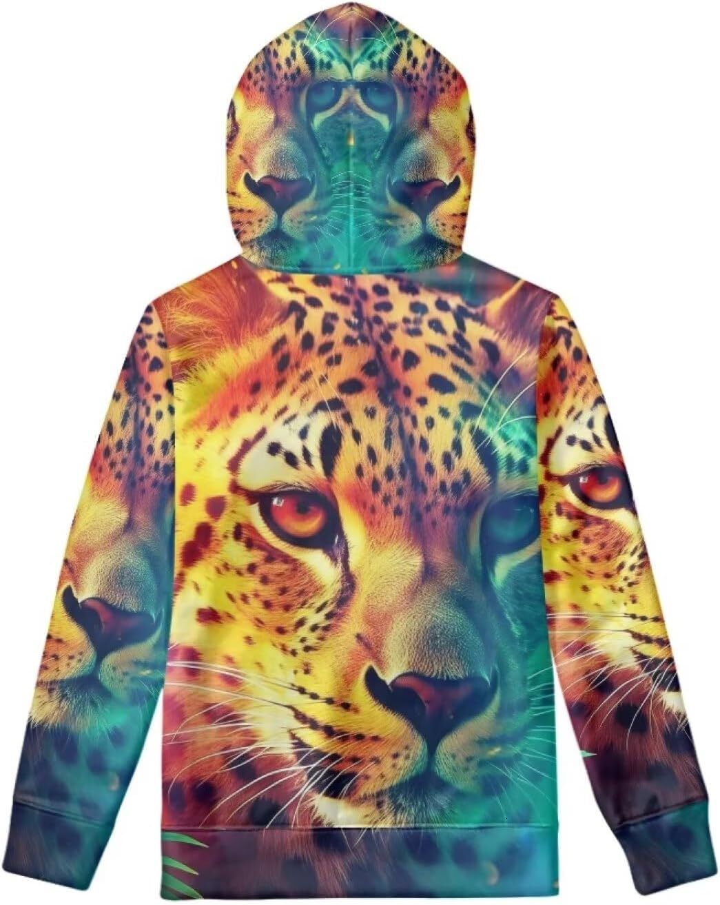 Hoodie for Mens Womens Boys And Girls Hoodie Animal Graphic Three-dimensional leopard Gift Novelty Hooded Graphic Hoodies sweatshirt Pullover Long Sle
